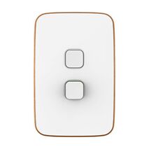 Clipsal Iconic, Essence Switch Plate Skin, 1 Gang, COOKER, Vertical/Horizontal Mount, 45A, Clip-On - Arctic White
