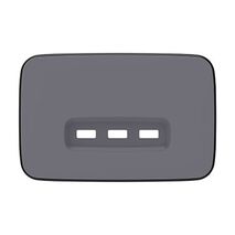 Clipsal Iconic, Essence USB Charging Station Skin, 3 Gang - Ash Grey