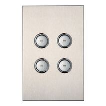 C-Bus Control and Management System, Glass Fascia, 4 Gang, Saturn Series, Rectangular - Stainless Steel