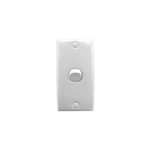 Standard Series, Flush Switch, 1 Gang, 250VAC, 10A, Vertical, Architrave, 78mm Mounting Centre - White Electric