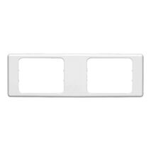 2000 Series, Flush Surround, 2 Gang, Horizontal Mount, Curved Sided, Standard Pattern - White Electric