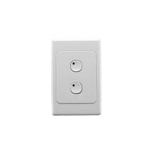 C-Bus Control and Management System, Plastic Plate Wall Switch, 2 Button - White Electric