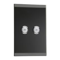 C-Bus, SpaceLogic Wall Plate, Saturn, A-Series, Key Input unit, 2 keys - Black
