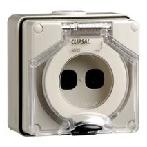 Clipsal - 56 Series, Aperture Enclosure, 2 Gang - Grey