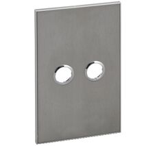 C-Bus Control and Management System, Glass Fascia, 2 Gang, Saturn Series, Rectangular - Stainless Steel