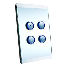 C-Bus Control and Management System, Glass Fascia, 4 Gang, Saturn Series, Rectangular - Glass Finish