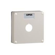 Clipsal - 56 Series, Lid, 1 Gang with 1 X 22mm Diameter Aperture. Lid Made of Plastic & Includes Gasket - Resistant Orange