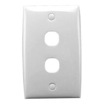 Standard Series, Flush Plate, 2 Gang, Standard - White Electric