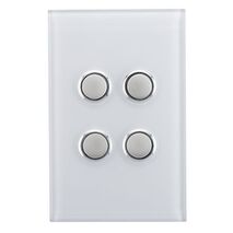 Saturn Series, Switch Cover, 4 Gang - Pure White