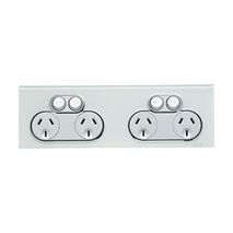 Saturn Series, Quad Switch Power Point, 250V, 10A - Ocean Mist