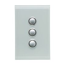 Saturn Series, Switch Cover, 3 Gang - Ocean Mist
