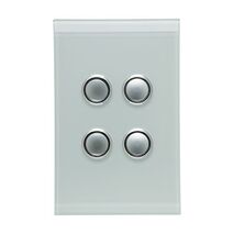 Saturn Series, Switch Cover, 4 Gang - Ocean Mist