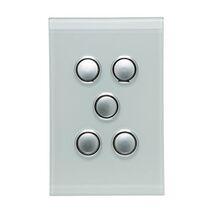 Saturn Series, Switch Cover, 5 Gang - Ocean Mist