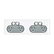 Saturn Series, Quad Switch Power Point, 250V, 10A - Pure White