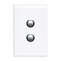 Saturn Series, Switch Grid and Cover Assembly, 2 Gang, Less Mechanism - Pure White