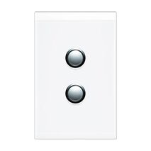 Saturn Series, Switch Cover, 2 Gang - Pure White