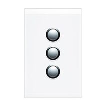 Saturn Series, Switch Cover, 3 Gang - Pure White