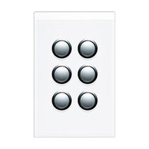 Saturn Series, Switch Cover, 6 Gang - Pure White