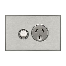 Saturn Series, Single Switch Power Point, 250V, 10A - Horizon Silver