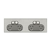 Saturn Series, Quad Switch Power Point, 250V, 10A - Horizon Silver