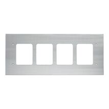 Medilec, Flush Mount Metal Plate, Wall Boxes, 4 Gang, Fascia