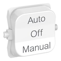 Pro Series, Rocker Toggle, 3-pos AUTO-OFF-MANUAL - Extra Vivid White