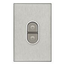 Saturn Series, Flush Switch, 1 Gang, 250V, AC,45A, push-button - Horizon Silver