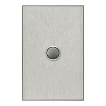 Saturn Series, push-button Switch LED, 1 Gang, 20A - Horizon Silver