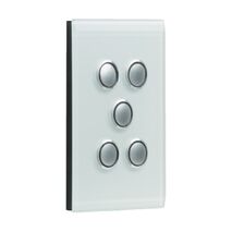 Saturn Series, Switch Grid and Cover Assembly, 5 Gang, Less Mechanism - Espresso Black