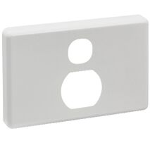 Classic C2000 Series, Socket Outlet Cover Plate, Vertical Mount for Single Switched Socket, Old Design - White Electric