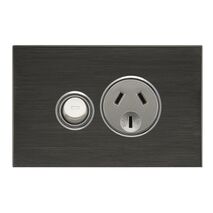 Saturn Series, Single Switch Power Point, 250V, 10A - Horizon Black