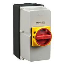 Clipsal - 56 Series, Surface Switch, 1 Gang, 4 Pole, 690VAC, 63A, Heavy Duty - Grey