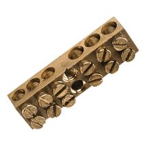 Clipsal - Max 4, Brass link bar, 100 A 500 V 6 hole