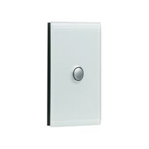 Saturn Series, Switch Grid and Cover Assembly, 1 Gang, Less Mechanism - Horizon Silver