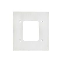 Medilec, Flush Mount Metal Plate, 1 Gang Fascia, Stainless Steel