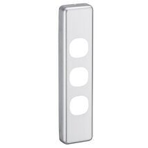 Classic C2000 Series, Switch Plate Cover, 3 Gang, Architrave - Brushed Aluminium