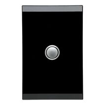 Saturn Series, push-button Switch LED, 1 Gang, 20A - Espresso Black