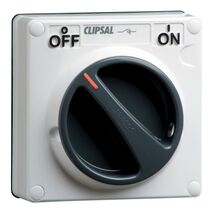 Clipsal - 56 Series, Surface Switch, IP66 1 Gang 4 Pole 20A Less Enclosure - Chemical Grey