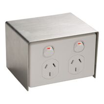 Clipsal - Cable Management, Pedestal, Stainless Steel, Suits 2, C2000 Series