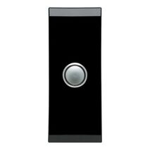 Saturn Series, push-button Switch LED Architrave, 1 Gang - Espresso Black