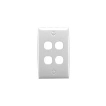 Standard Series, Flush Plate, 4 Gang, Standard - White Electric
