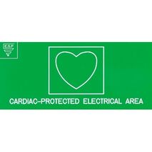 Medilec, Area Classification Sign, Cardiac Protected, Laminex -
