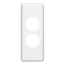 Classic C2000 Series, Switch Plate Cover, 2 Gang, Architrave - White Electric