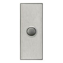 Saturn Series, push-button Switch LED Architrave, 1 Gang - Horizon Silver