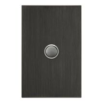Saturn Series, push-button Switch LED, 1 Gang, 20A - Horizon Black