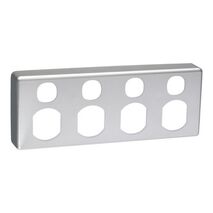 Classic C2000 Series, Socket Outlet Cover Plate, 4 Gang, 2 Pole, for Quad Switched Socket - Black