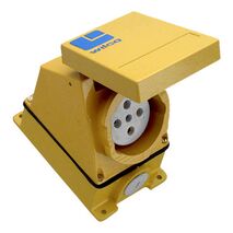 Metal Clad, Socket Outlet, 1 Gang, 63A, 500V, 5 Round Sockets