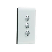 Saturn Series, Switch Grid and Cover Assembly, 3 Gang, Less Mechanism - Espresso Black