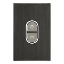 Saturn Series, Flush Switch, 1 Gang, 250V, AC,45A, push-button - Horizon Black