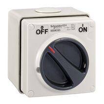 Clipsal - 56 Series, Surface Switch, 1 Gang, 2 Pole, 500VAC, 63A - Grey